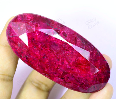 520 Ct Natural Huge Blood Red Ruby Excellent Oval Certified Loose Gemstone