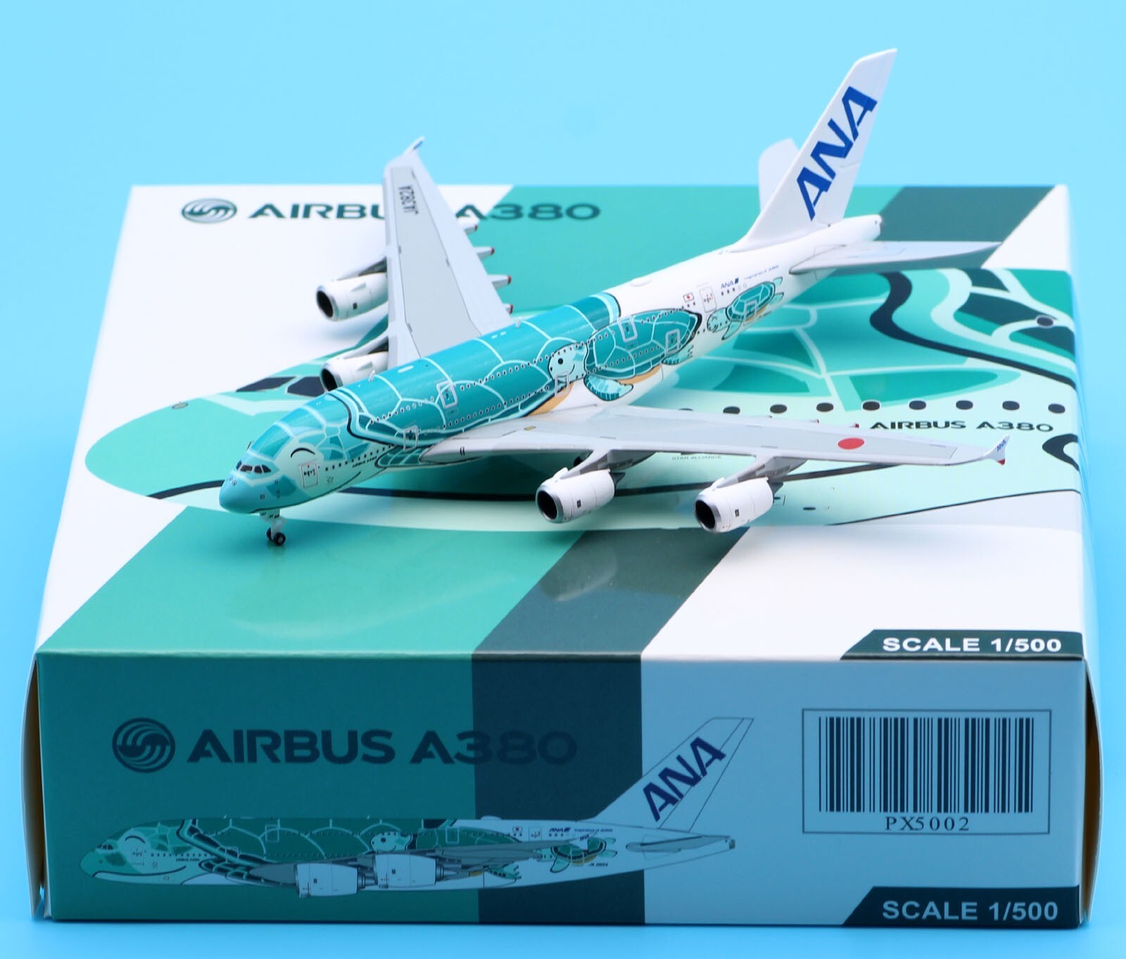 JC Wings 1:500 ANA Airbus A380 Flying Honu Livery Diecast JC Wings 1:500 ANA Airbus A380 Flying Honu Livery Diecast