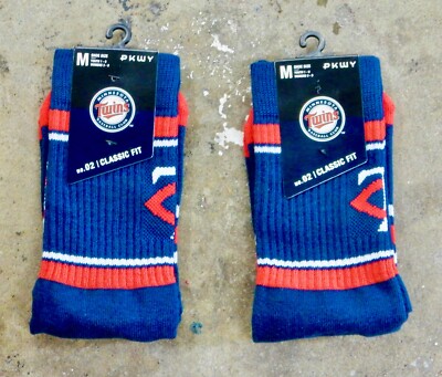 Medium Men Stripe Crew Tribal Navy Blue Red