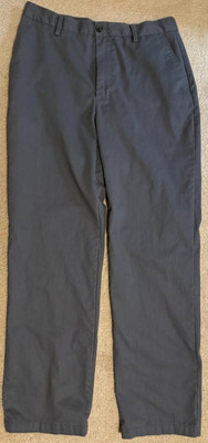 Amazon Essentials Men's Classic-Fit Flat-Front Chino Pant Gray 32x32