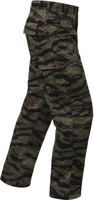 Tiger Stripe Camouflage Military BDU Cargo Bottoms Fatigue Trouser Camo Pants