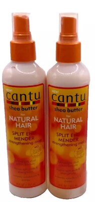 (2 PACK) Cantu Shea Butter Natural Hair Split End Mender Strengthening Mist 8oz