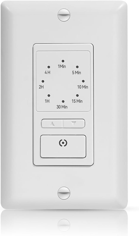 Countdown Timer Switch, 1-5-10-20-30-60 Min, 2-4 Hour, in-Wall Timer Switch with