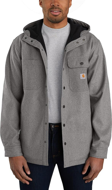 Carhartt Men's Rain Defender Relaxed Fit Heavyweight Hooded Shirt Jac