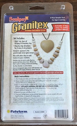 Sculpey III 3 Polymer Clay Granitex 1 Ounce 8/Pkg-Stone Colors