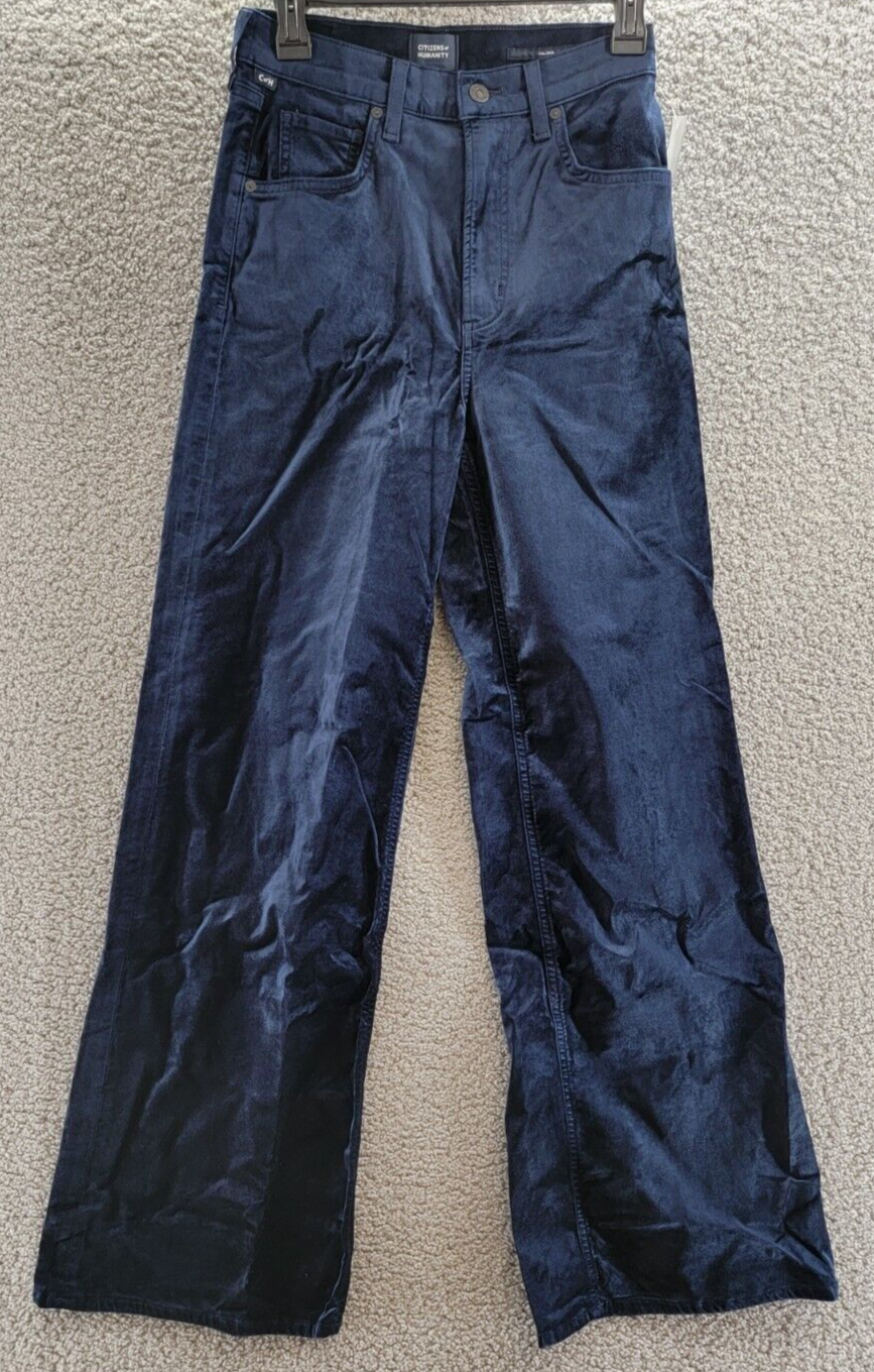 Citizens of Humanity Paloma Baggy High Rise Wide Leg Jeans Women's 25 Royal Navy - Picture 2 of 17