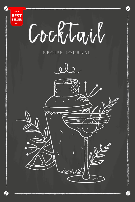 Cocktail Recipe Journal Paperback Drink Recipe Organizer & Tasting Journal