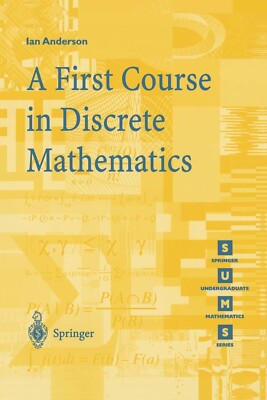 A First Course in Discrete Mathematics by Ian Anderson (Paperback, 2002)