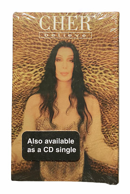 Cher BELIEVE Cassette Single Album Version & Xenomania Mix - Sealed Hype Sticker