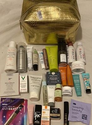 Hair,Skin Care & Misc Sample Lot Of 29 Olaplex,PIXI,MAC,Biolage+Golden Bag