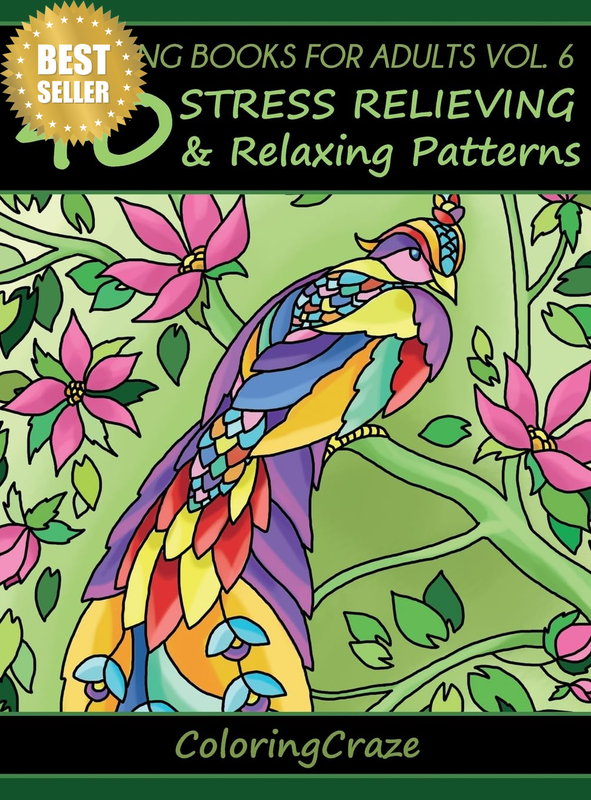 Coloring Books for Adults Volume 6: 40 Stress Relieving and Relaxing Patterns (6