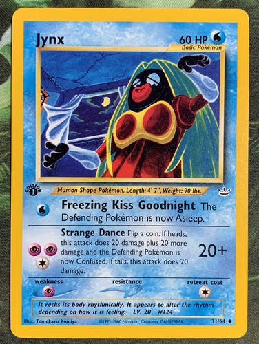 Jynx 英語版 1st edition shadow less Jynx 英語版 1st edition shadow less 1999 Pokémon Game Base