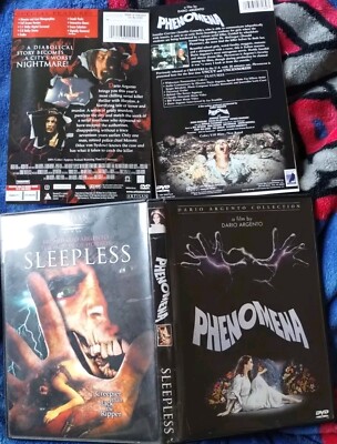 Sleepless 2001 DVD Dario Argento Max von Sydow + PHENOMENA DONALD PLEASENCE READ