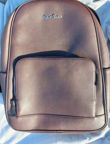 Robert Graham Men s Brown Leather Backpack eBay