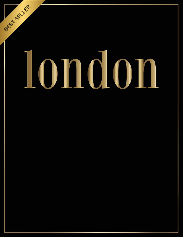 London Gold Black Decorative Book Coffee Table Shelf Home Decor