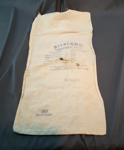 Vintage Cotton Rice Bag ~ ORIENTAL ROSE - 50 lbs..