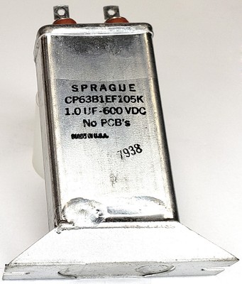 Sprague CP63B1EF105K 1.0 UF 600VDC Oil Filled Capacitor