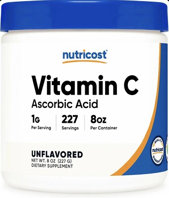 Nutricost Vitamin C Powder (0.5 LBS) - Pure Ascorbic Acid