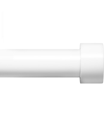 Zeerobee Curtain Rods for Windows 66 to 120, 1 Inch White Curtain Rod Set, Heavy