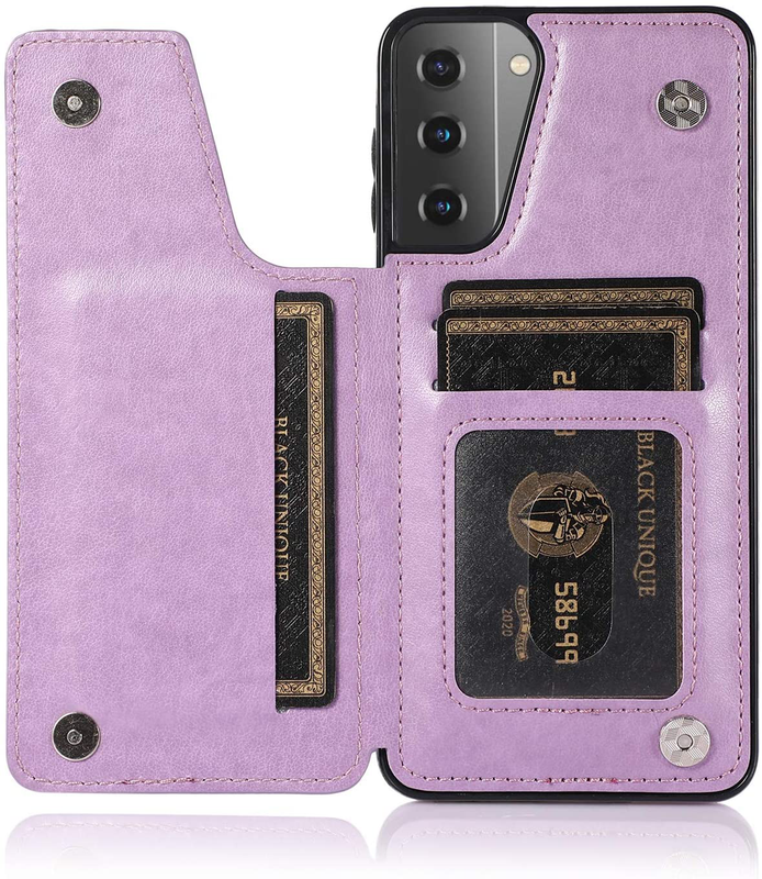 Apucase Samsung Galaxy S21 5G Case S21 Wallet Card Case,Protective Cover with Cr