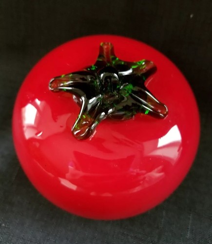 Art Glass Fruit Vegetable Blown Tomato Collectible Decorative Vintage