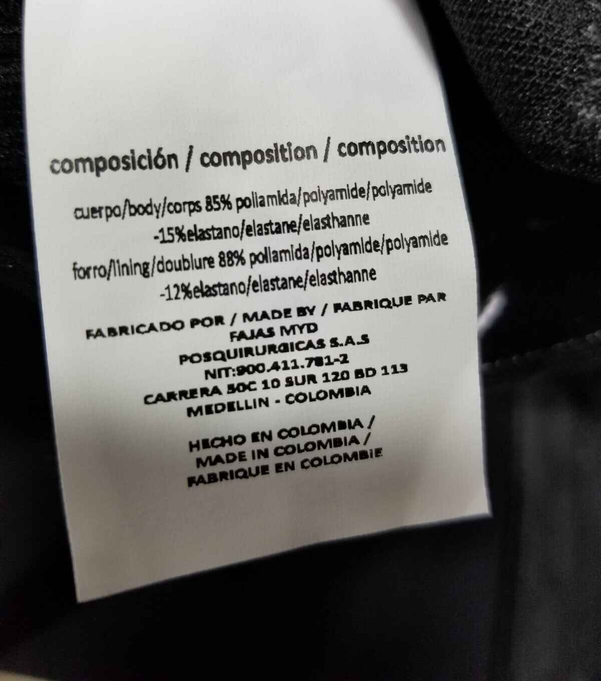 M&D STA0322 - Short HIgh Waistline Sz M - Black