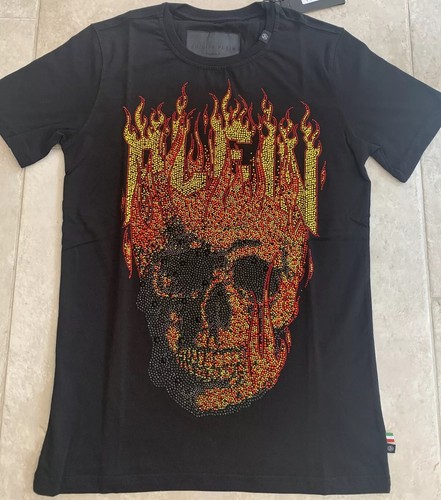 Genuine Philipp Plein Skull Plein T-shirt Size-Large Black