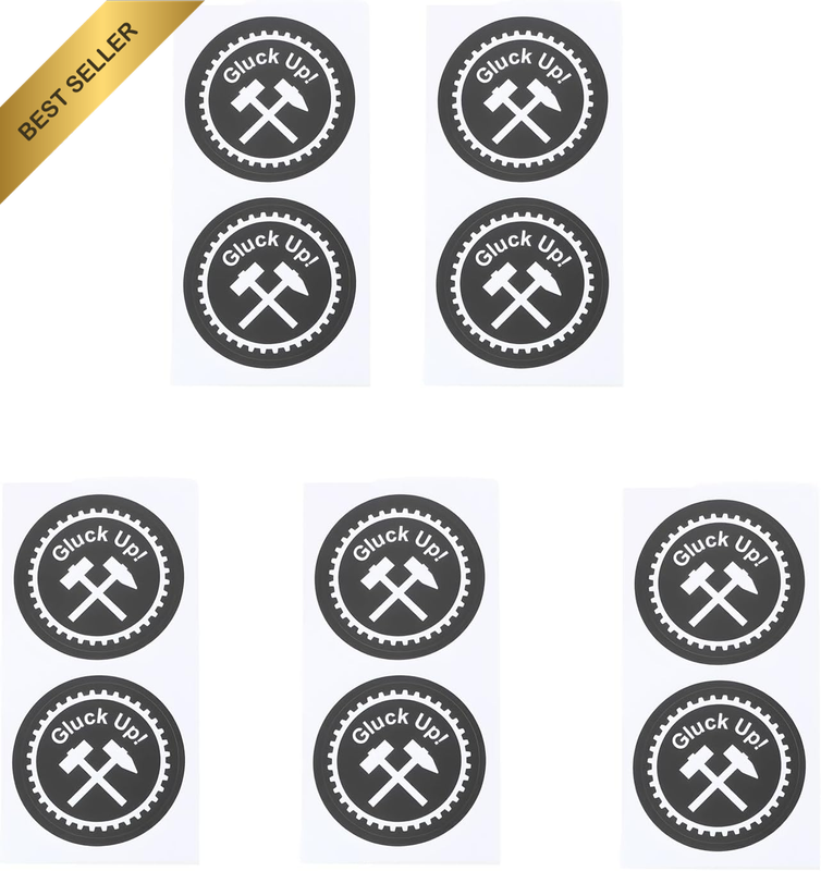 10 Pcs Ruhr Mining Talisman Happiness Logo Stickers Gluck Up! 5Cm Fit for Vehicl