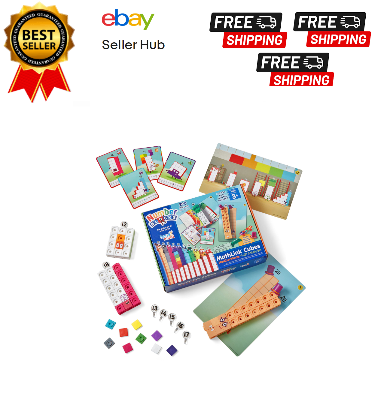 Кубики с числами. -\Athlink Cubes Numberblocks 1-10 activity Set зъ-.з-\ъ-. Activity 20