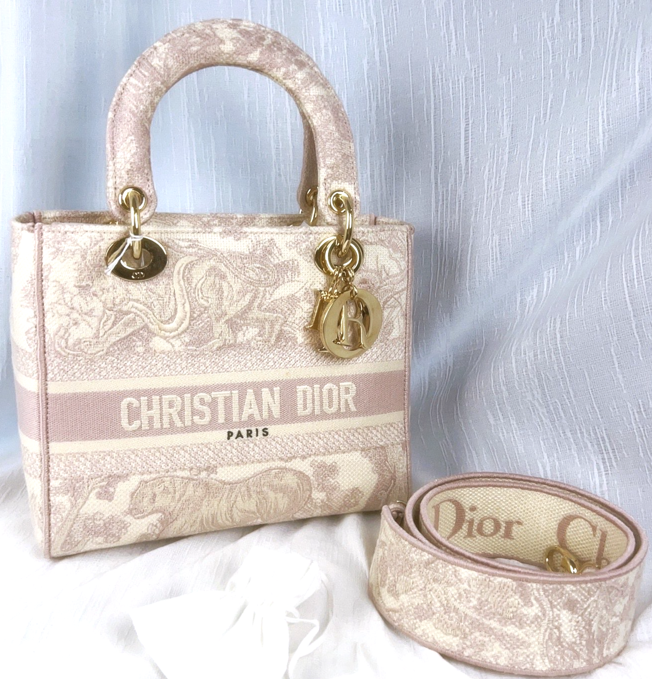 Christian Dior Lady D-Lite Zoo pattern Top Handle 2way