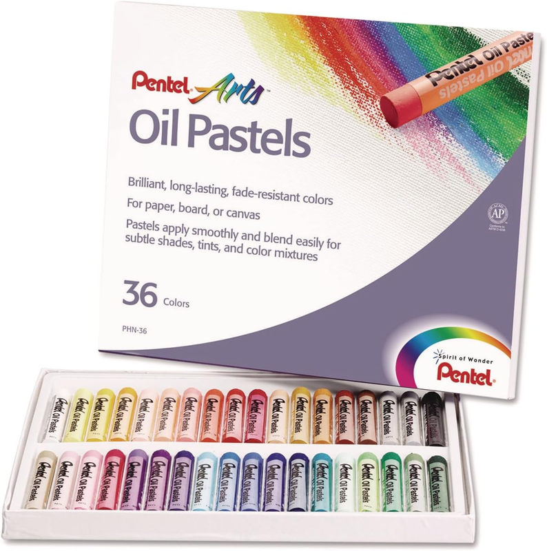 PHN36 Oil Pastel Set with Carrying Case,36-Color Set, Assorted, 36/Set