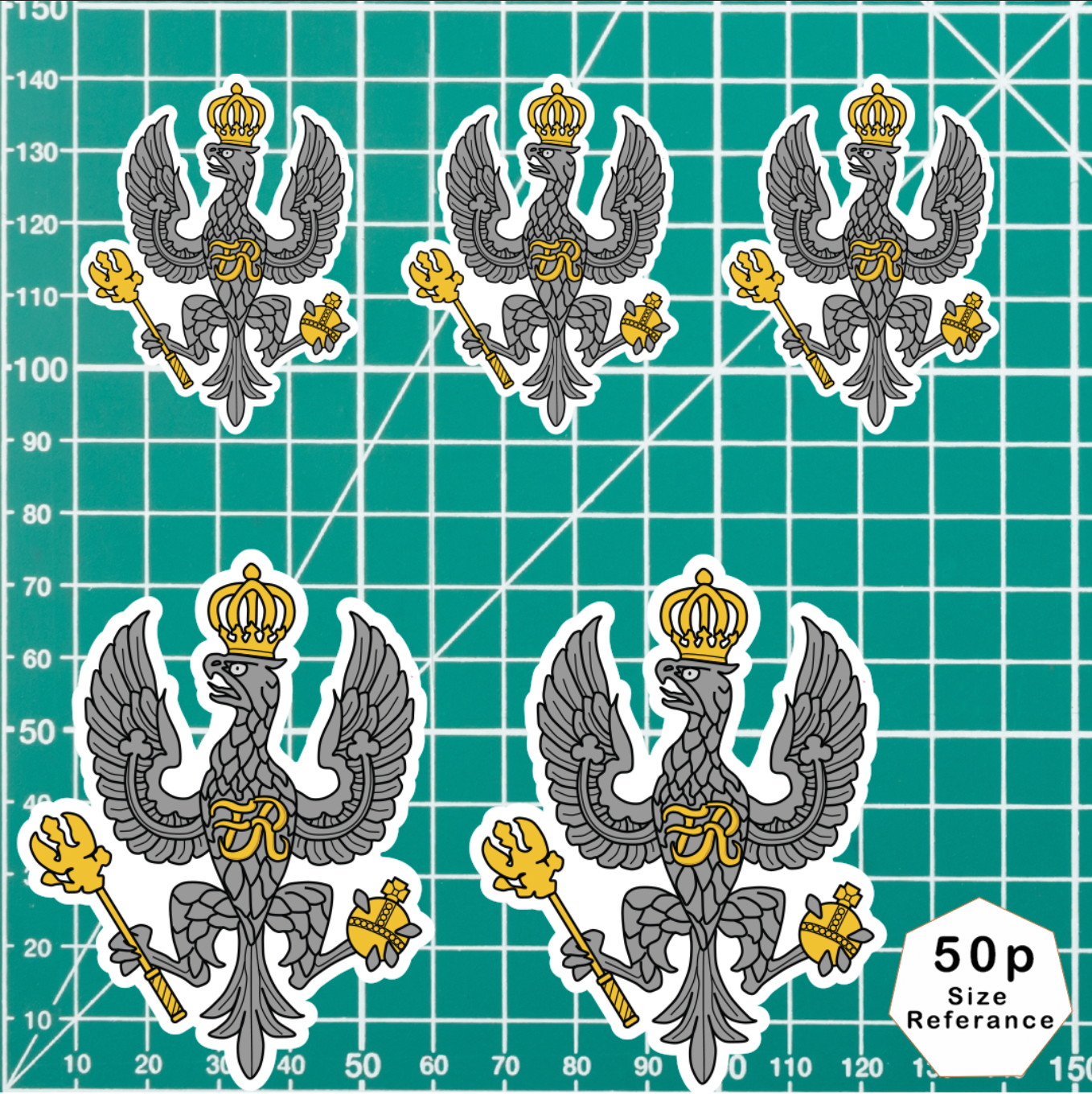 5 x King's Royal Hussars Vinyl Stickers - 2x 75mm, 3x 50mm - Official Reseller - Picture 5 of 5