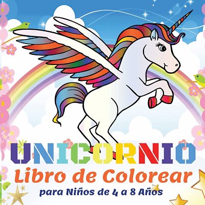 Unicornio Libro de Colorear para Niños de 4 a 8 Años: 50 Hermosos Unicornios, Li