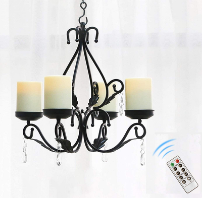 Giveu 3 in 1 Lighting Chandelier with 4Pcs Battery Operated Led