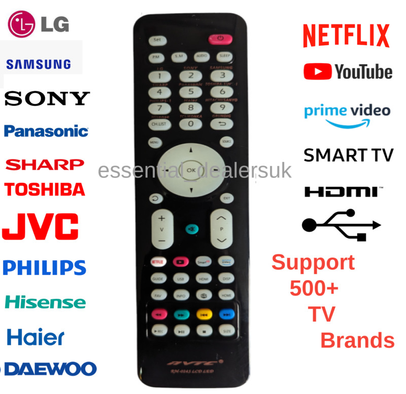 Universal Lcd Led Remote Tv Control For All Types Easy Set With Unique Code