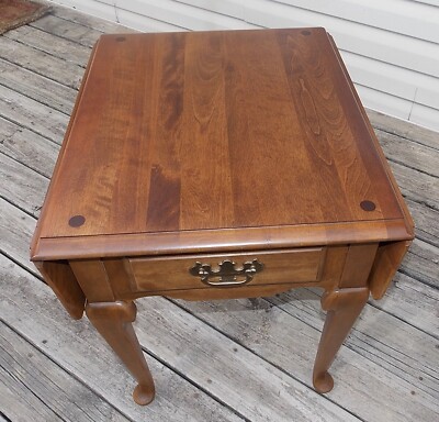 Maple Dropleaf Ethan Allen End Table (T677) (EA-42) | eBay