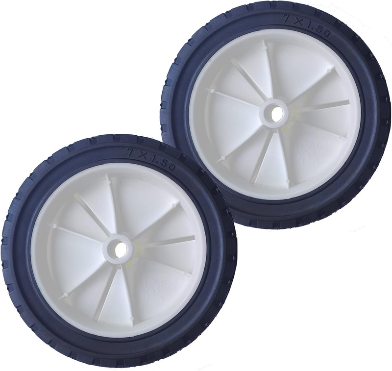 Wheels Pair 7X1.50 Lawn Mower Cart Garden Tractor 1.26In 32Mm Rubber
