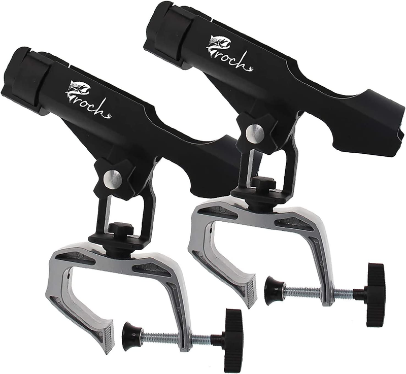 Fishing Boat Rods Holder Folding Holder with Large Clamp Opening 360 Degree Adju