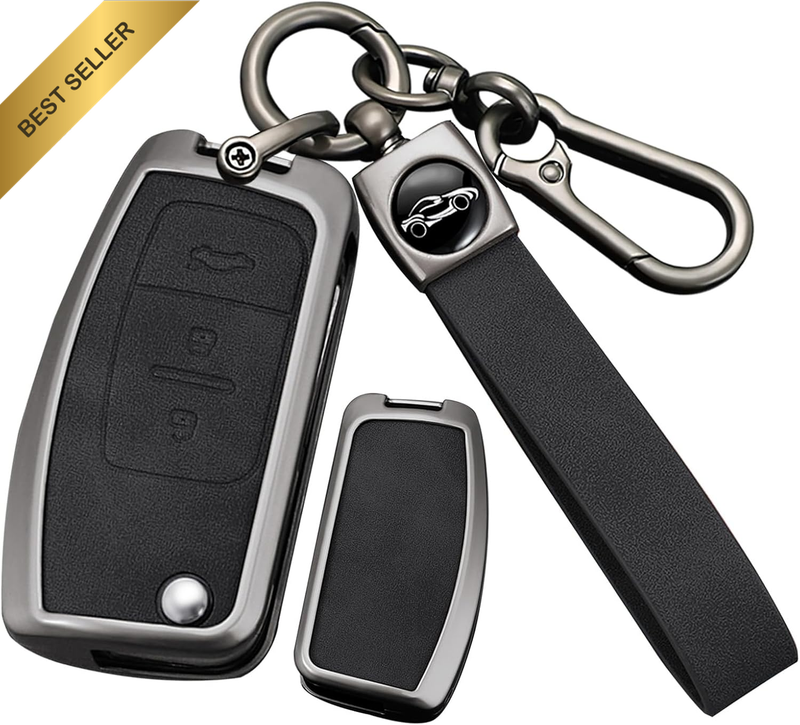 Metal Leather Key Fob Cover Fit for Ford FG XR6T XR6 FPV Falcon ST Territory Foc