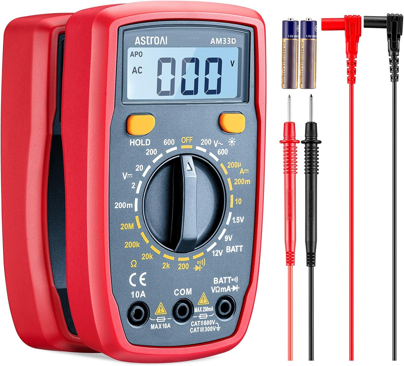 AstroAl Digital Multimeter 2000, Multimeter Tester with Volt Amp Ohm, Multi Mete