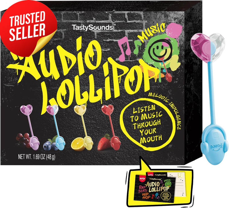 Tastysounds Audio Lollipop 4 Pack Assorted Fruit Music Candy 48g