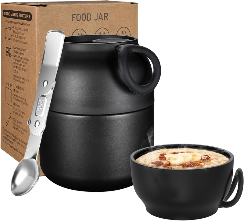 Food Jar Wide Mouth Vacuum Soup Thermos For Hot & Cold Food For Ki