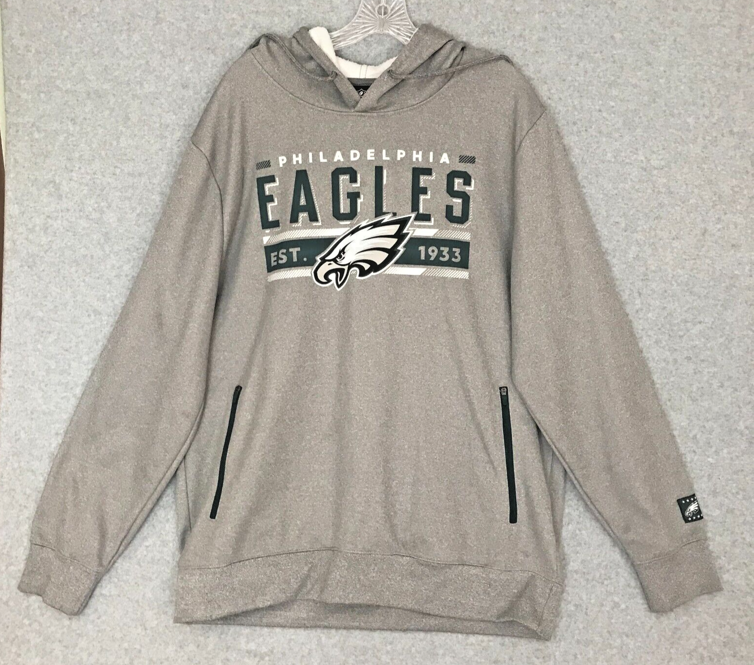 Philadelphia Eagles Est. 1933 Hoodie Mens XL Gray Sweatshirt