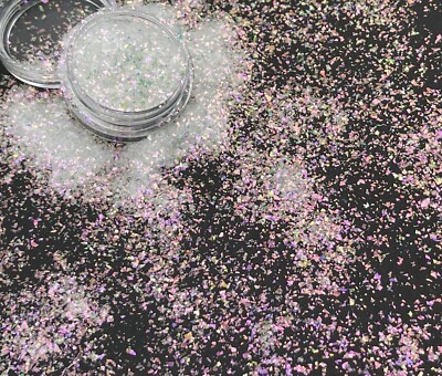 Crushed Mylar Broken Glass Nail Art Glitter Holographic Flakes 3ml pot 10g P5