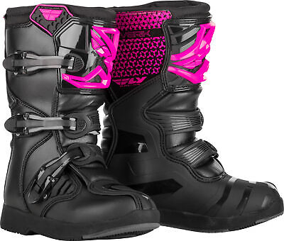 Fly Racing Maverik Youth Pink Black Offroad Motorcycle Boots