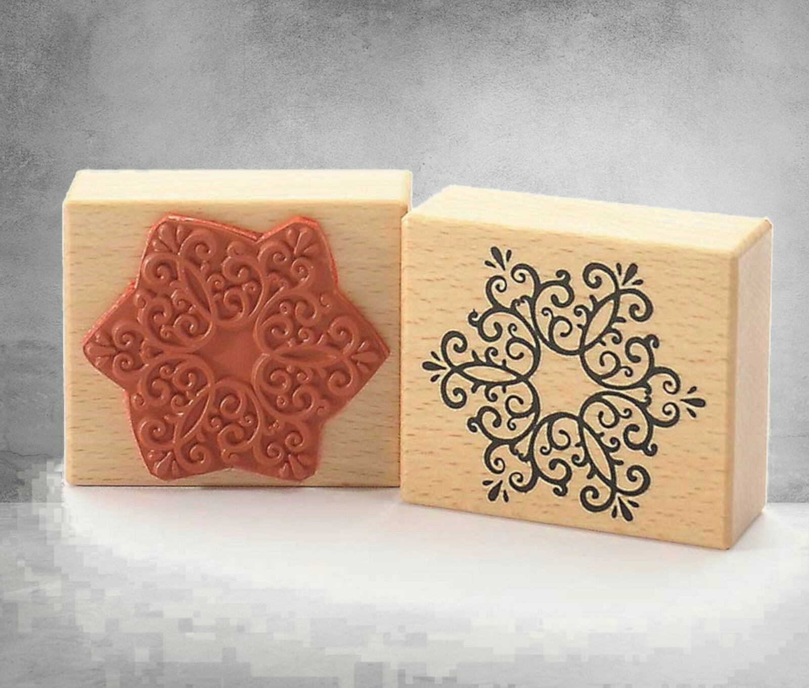 Motivstempel Schnörkel Ornament Weihnachten Stempel Stamp Weihnachtsstempel