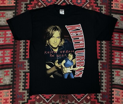 Vintage Keith Urban Shirt Tour Be Here Rap Tee Medium Jerzees 