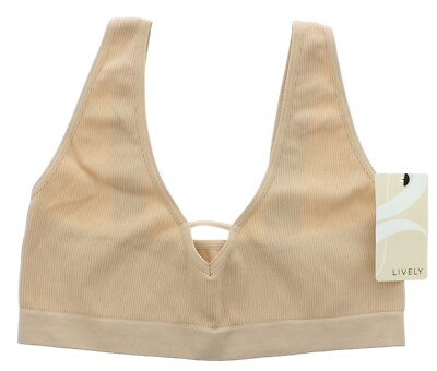 Lively Pull-Over Bralette 42658, Ribbed Texture, Stretch Material, Plunge Front