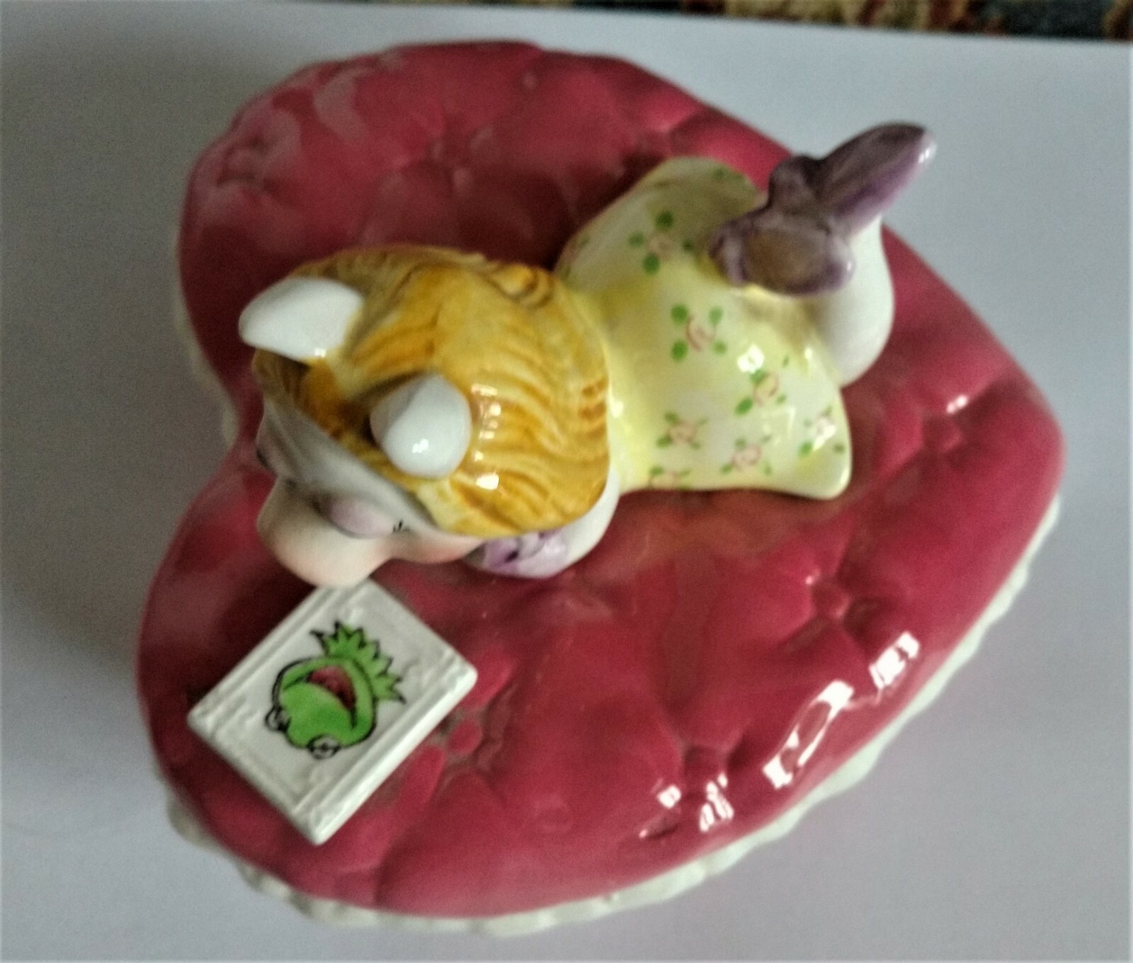 Miss Piggy Heart-Shaped Trinket Box, Vintage