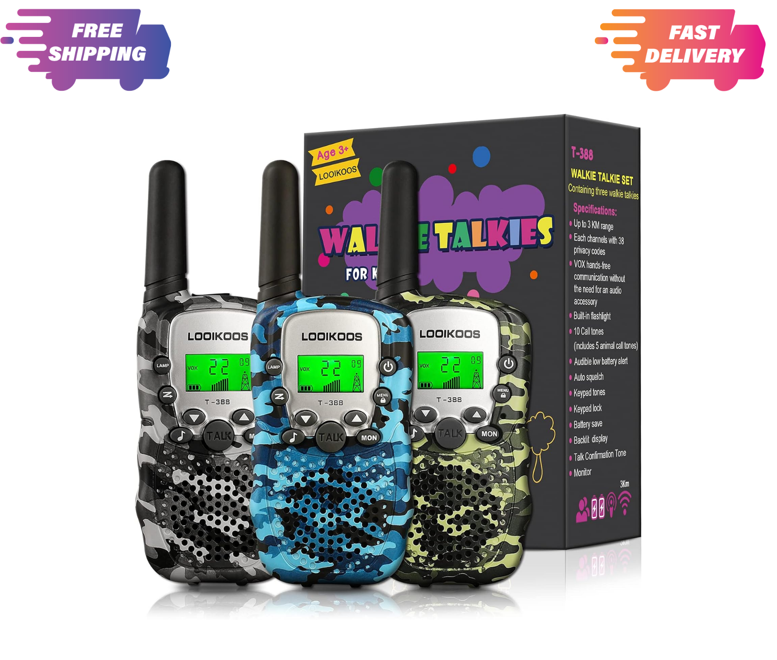 For Kids,3 Kms Long Range 2 Way Radio Toys For Boys And Gi